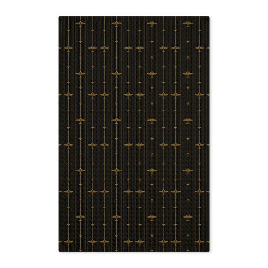 Tea Towel - Black and Gold