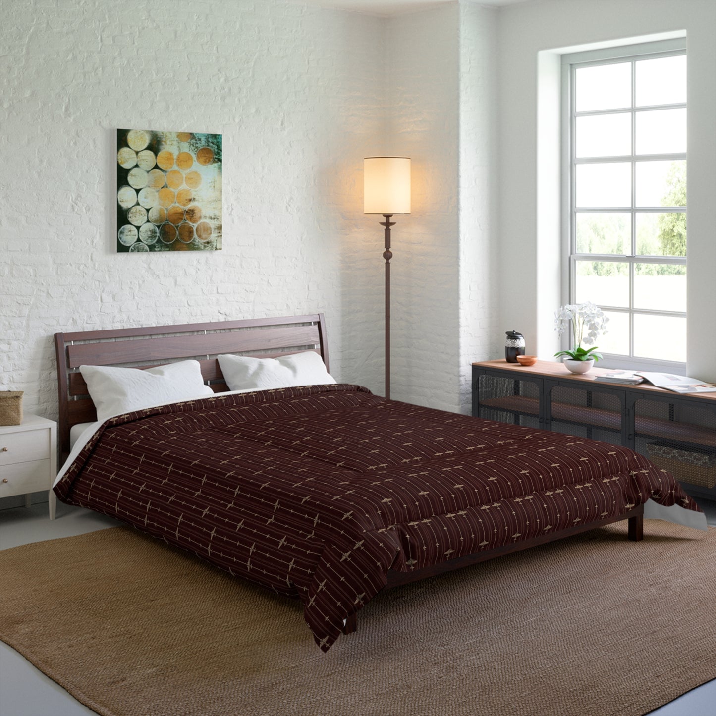 Comforter Bedspread Burgundy