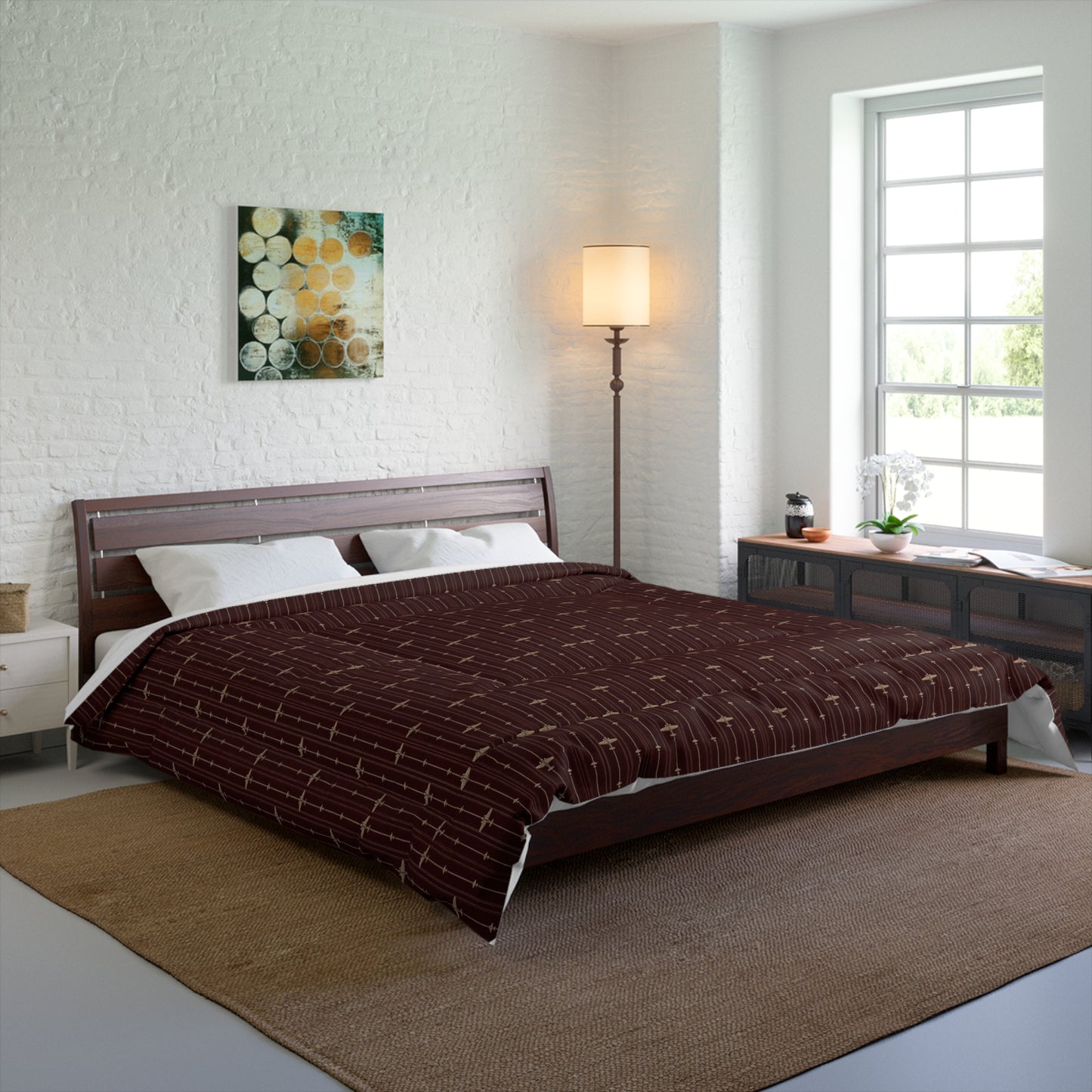 Comforter Bedspread Burgundy