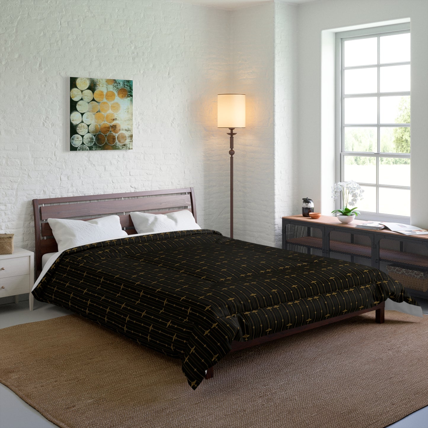 Comforter Bedspread Black