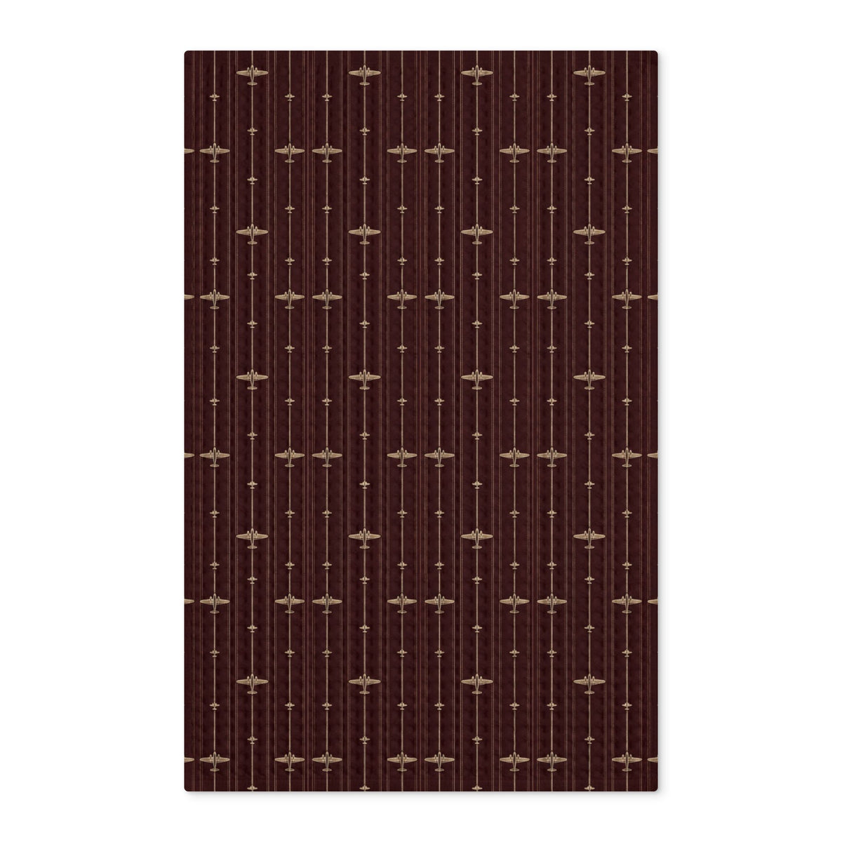 Tea Towel - Burgundy & Creme