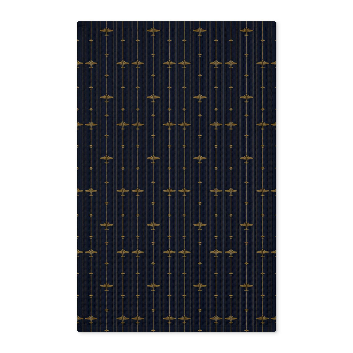 Tea Towel - Navy Blue & Gold