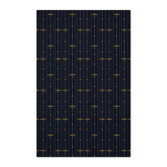 Tea Towel - Navy Blue & Gold