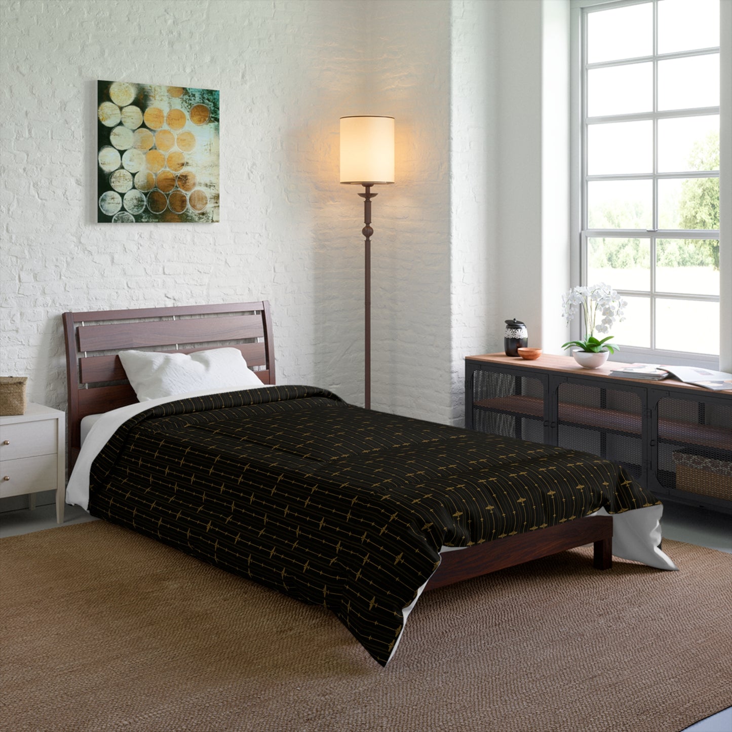 Comforter Bedspread Black