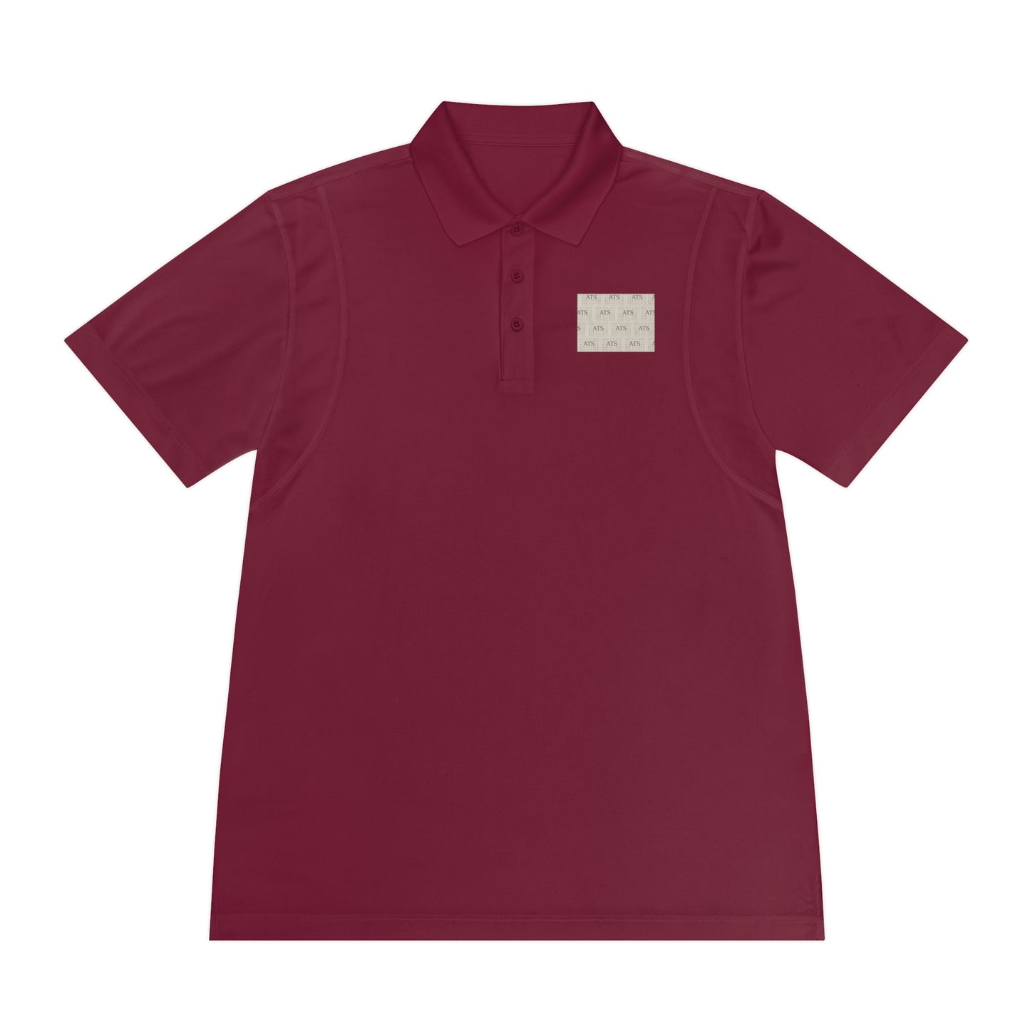 Sport Polo Shirt — Minimalist Beige Logo Chest Patch