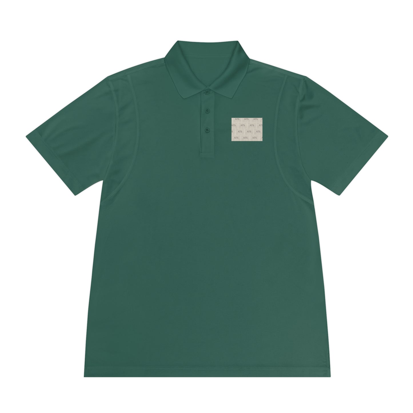 Sport Polo Shirt — Minimalist Beige Logo Chest Patch