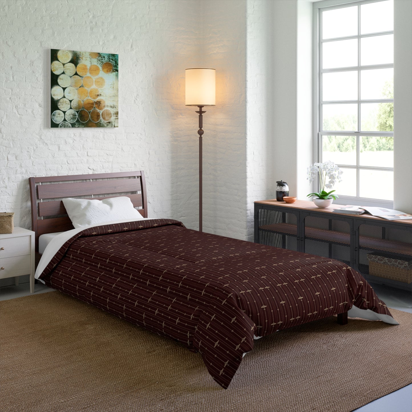Comforter Bedspread Burgundy