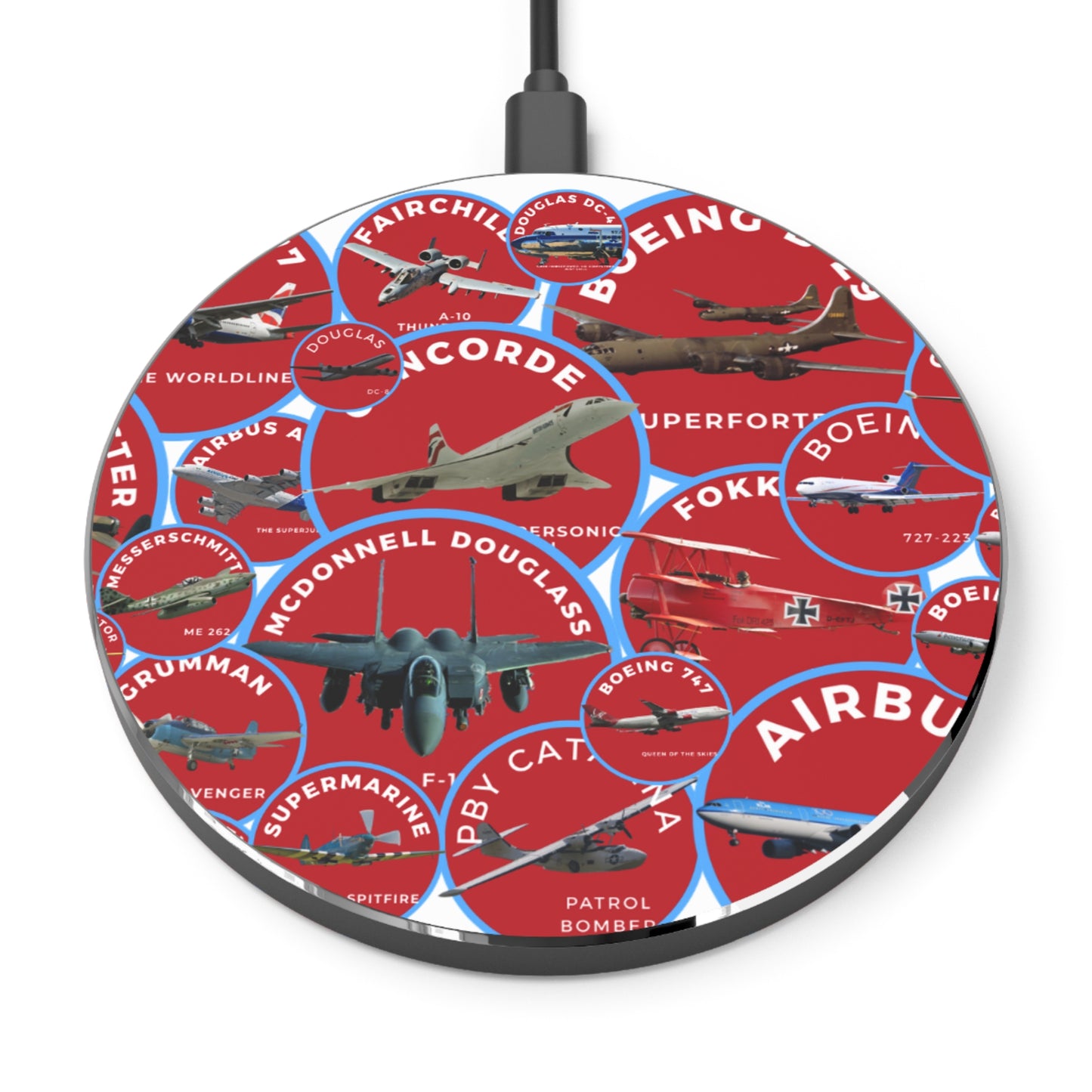 Aircraft Collage Wireless Charger
