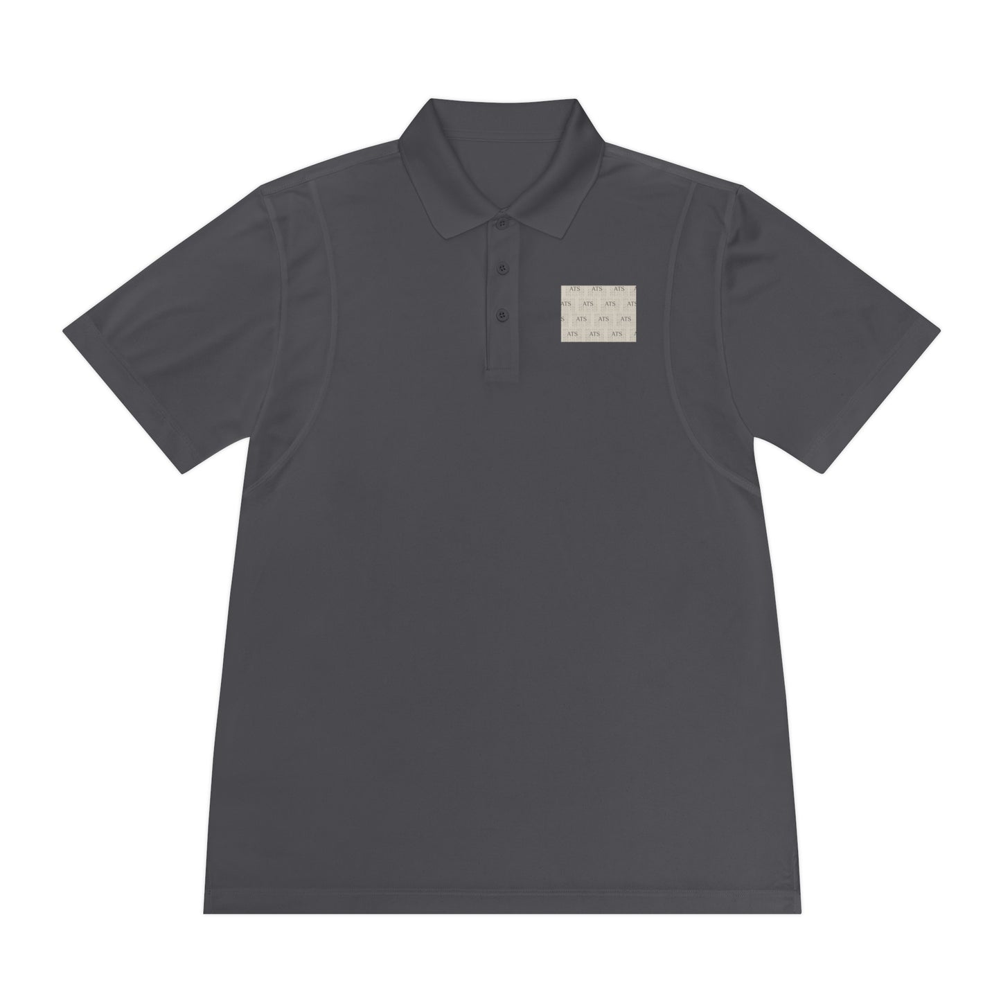 Sport Polo Shirt — Minimalist Beige Logo Chest Patch