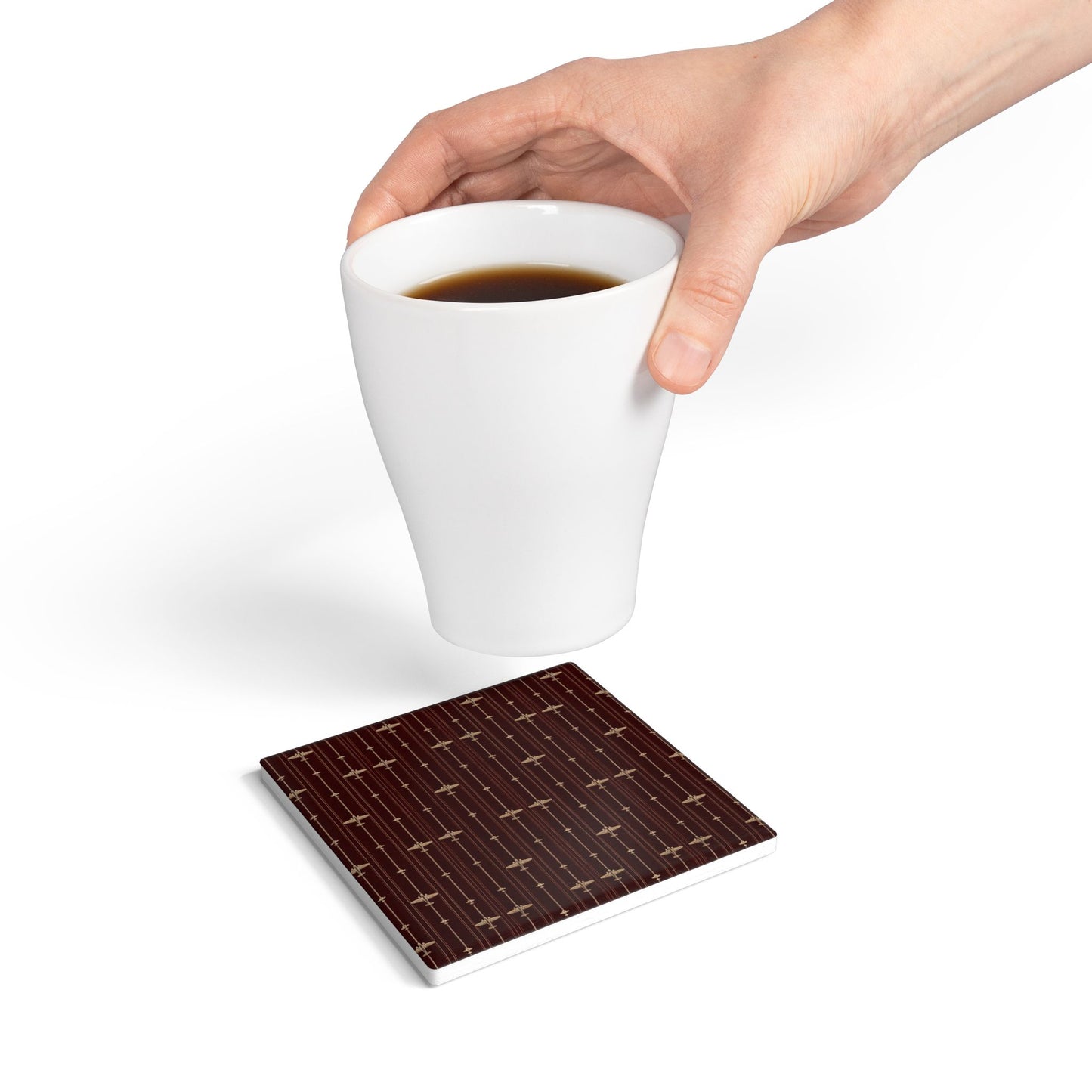 Ceramic Coaster Burgundy