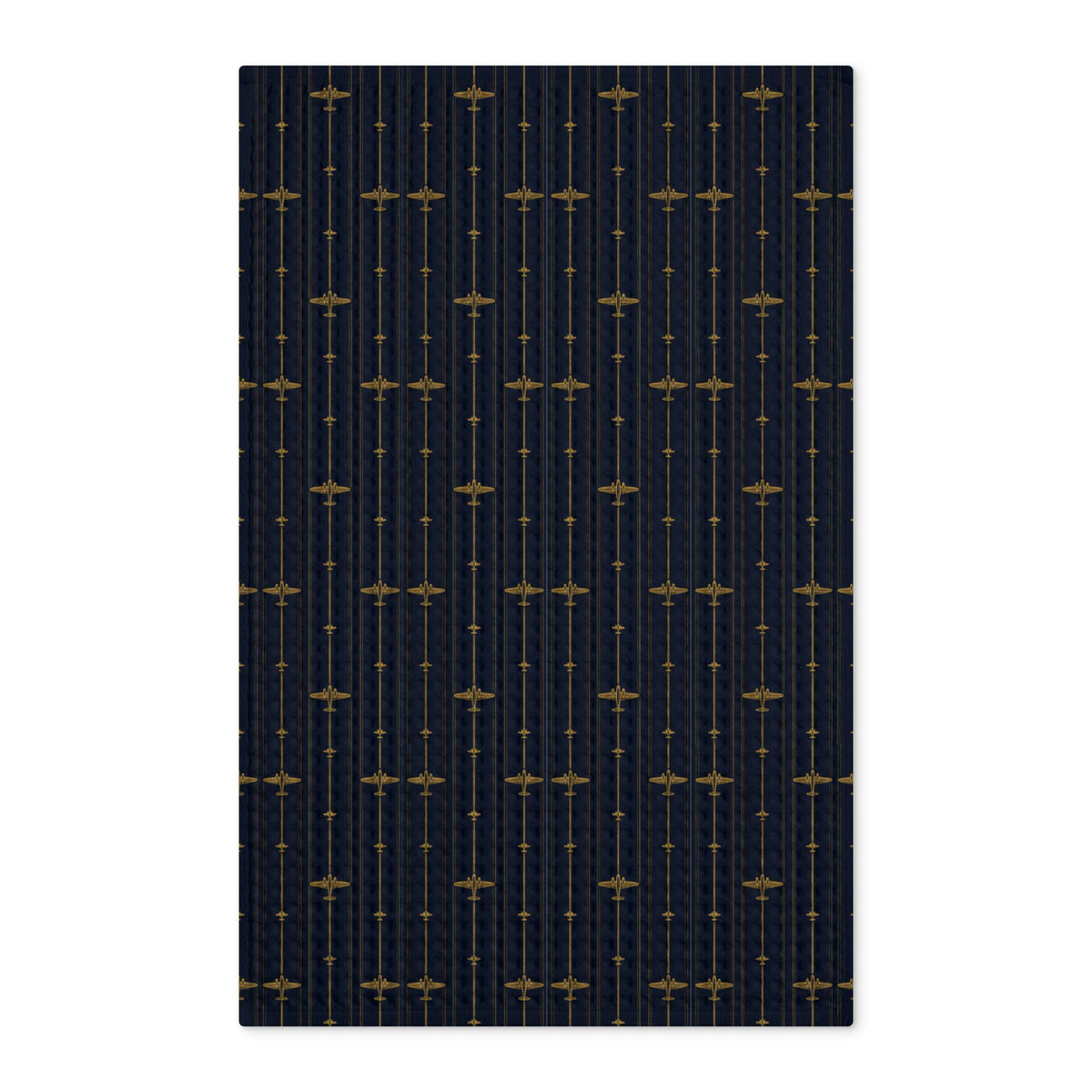 Tea Towel - Navy Blue & Gold