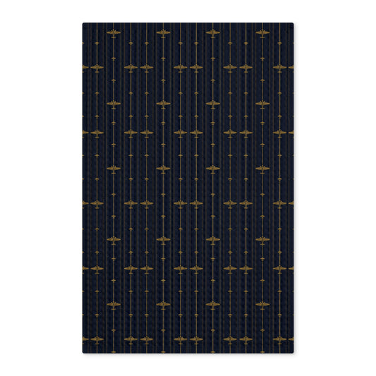Tea Towel - Navy Blue & Gold
