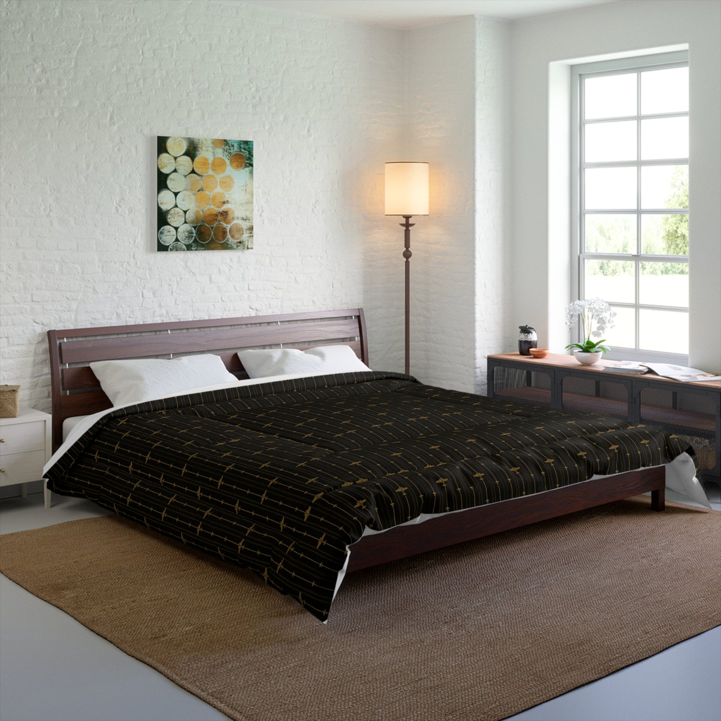 Comforter Bedspread Black