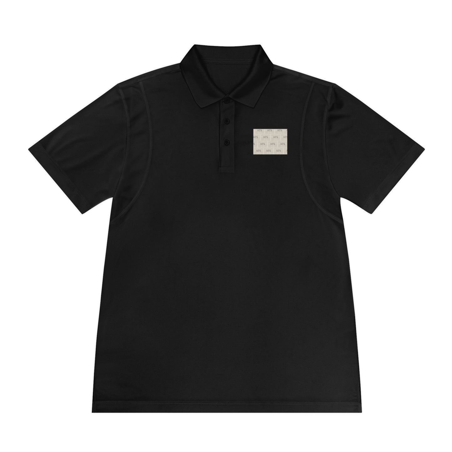 Sport Polo Shirt — Minimalist Beige Logo Chest Patch