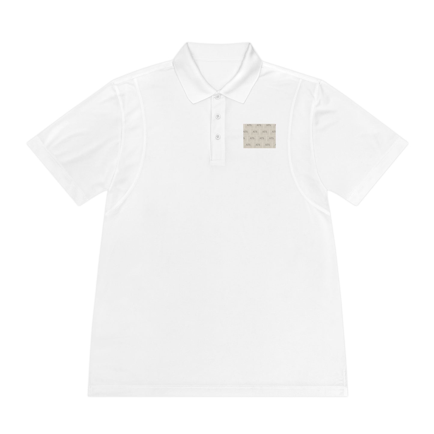 Sport Polo Shirt — Minimalist Beige Logo Chest Patch