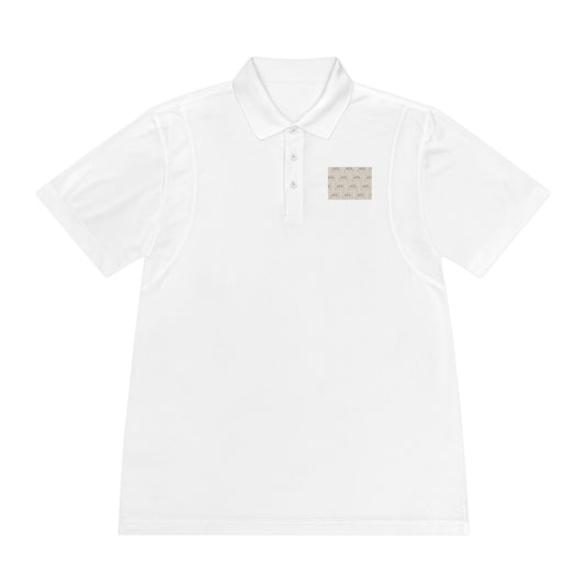 Sport Polo Shirt — Minimalist Beige Logo Chest Patch