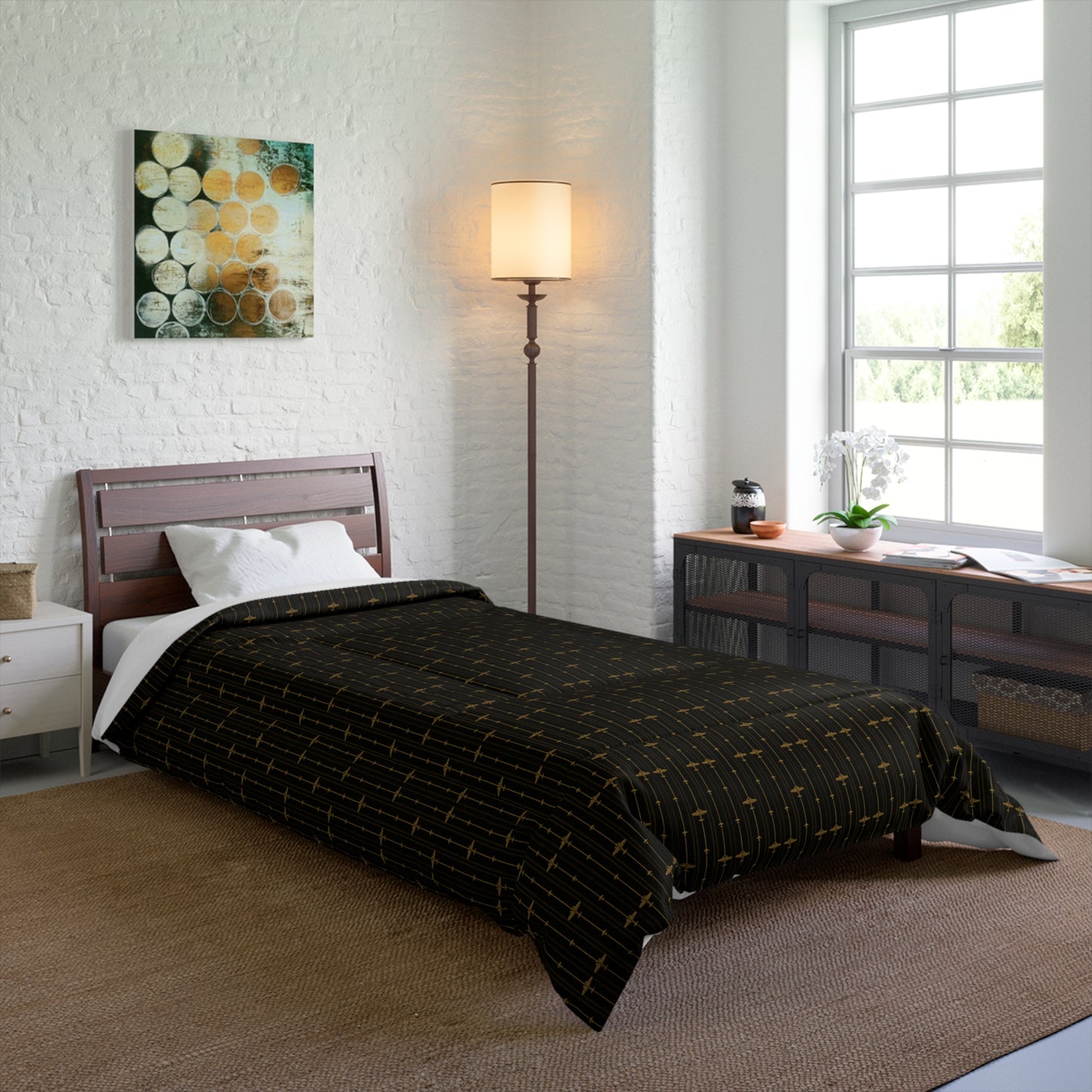 Comforter Bedspread Black