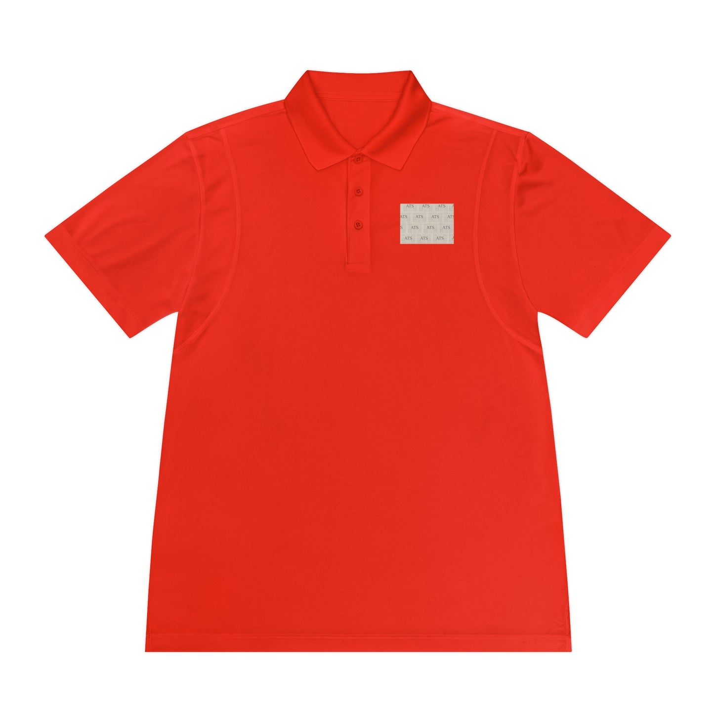 Sport Polo Shirt — Minimalist Beige Logo Chest Patch