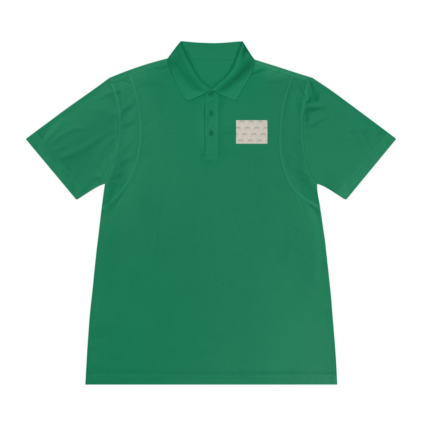 Sport Polo Shirt — Minimalist Beige Logo Chest Patch