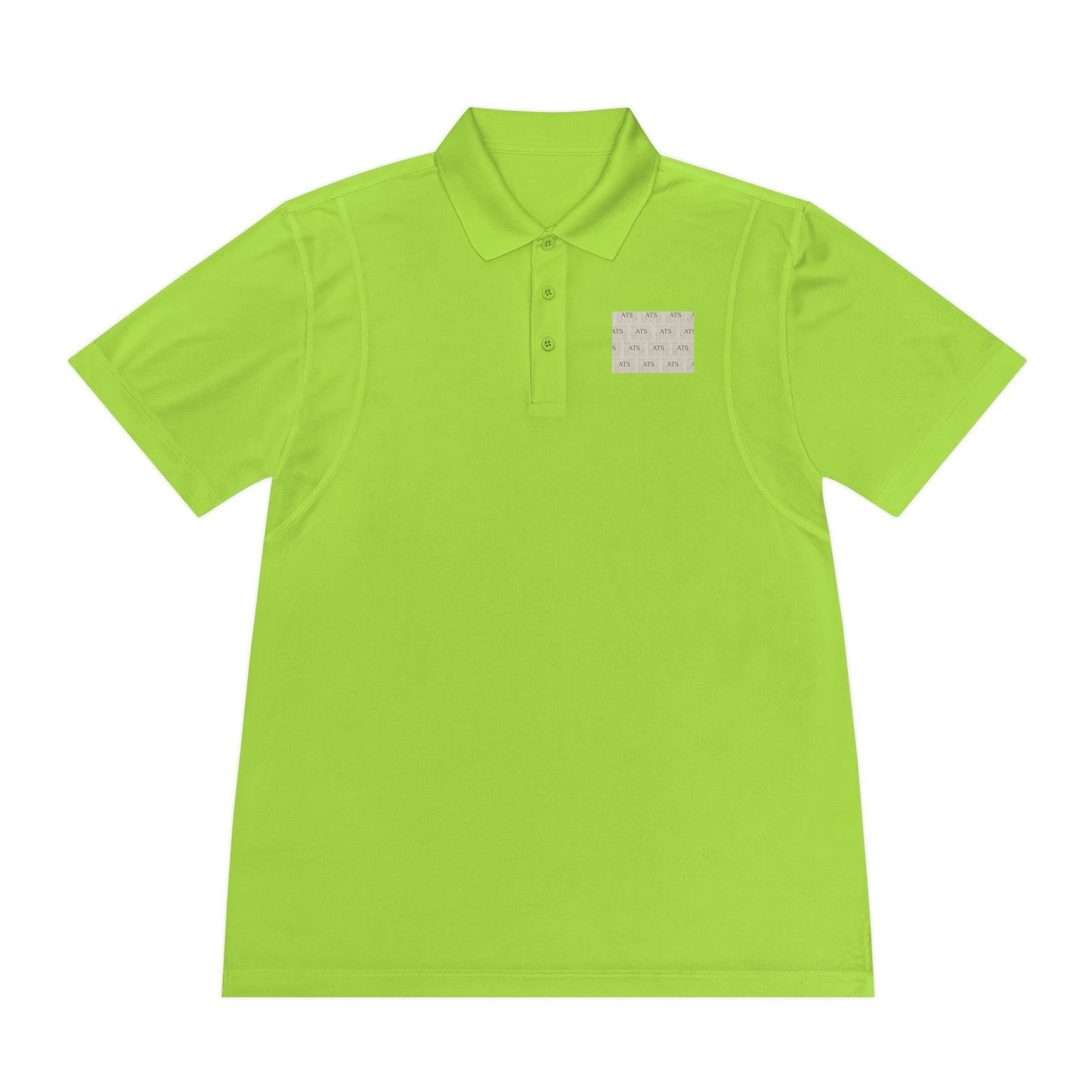 Sport Polo Shirt — Minimalist Beige Logo Chest Patch