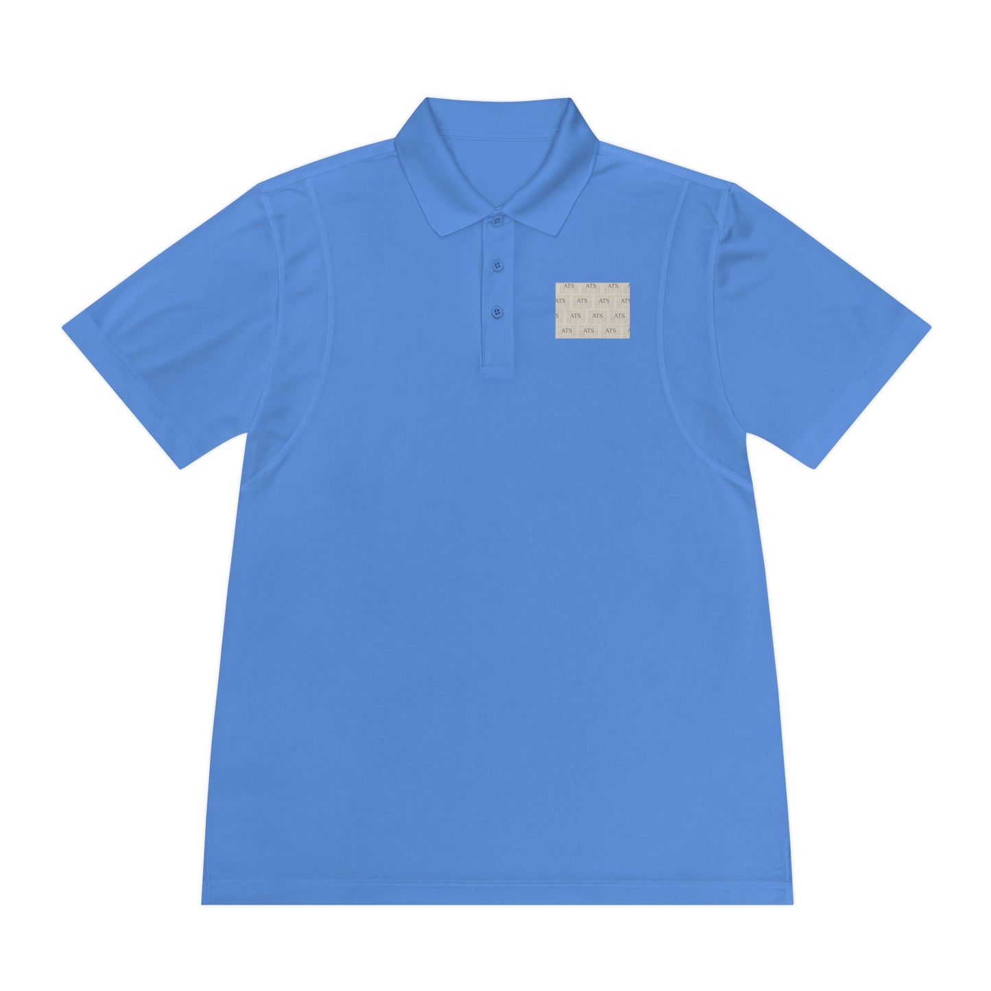 Sport Polo Shirt — Minimalist Beige Logo Chest Patch