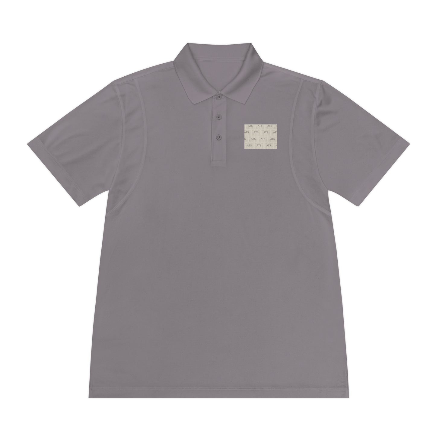 Sport Polo Shirt — Minimalist Beige Logo Chest Patch