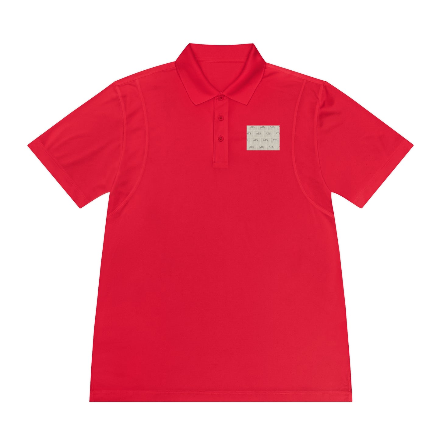 Sport Polo Shirt — Minimalist Beige Logo Chest Patch