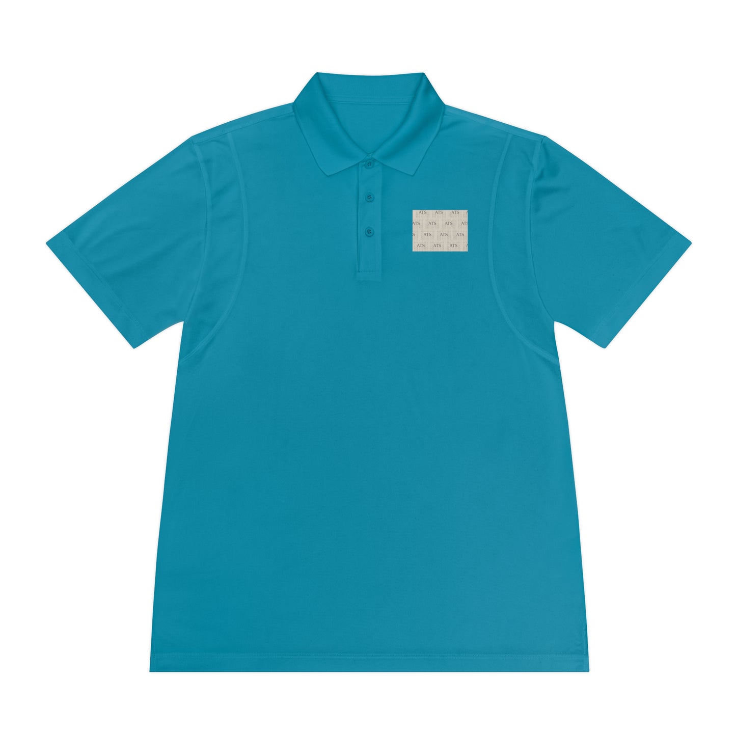 Sport Polo Shirt — Minimalist Beige Logo Chest Patch