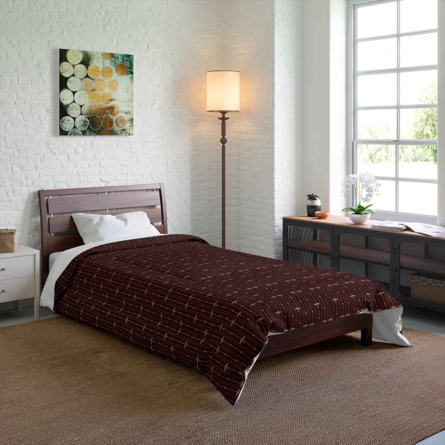 Comforter Bedspread Burgundy