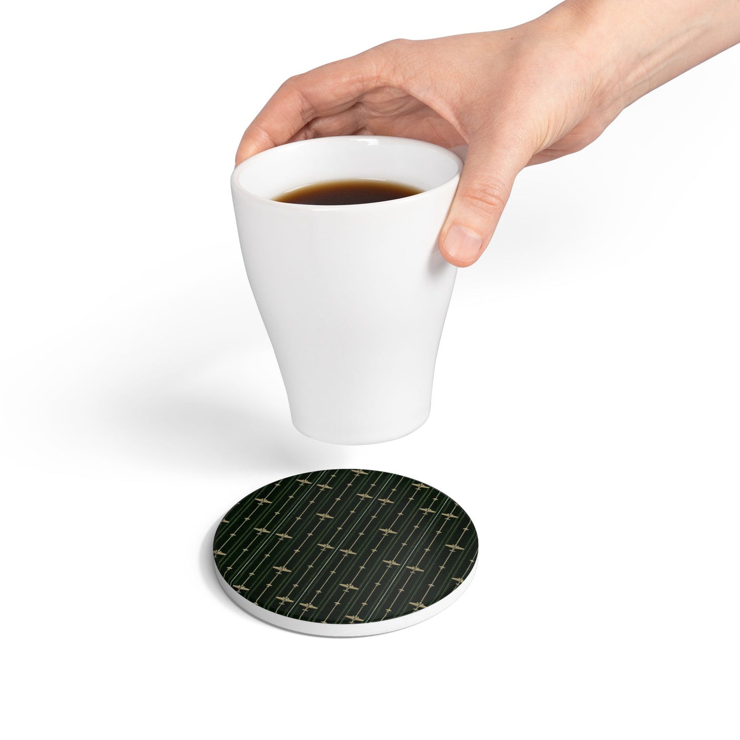 Ceramic Coaster Emerald Green